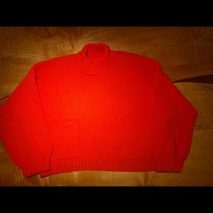 Orange/Red Babaa sweater. Worn once . 100% cotton. Made in Spain .